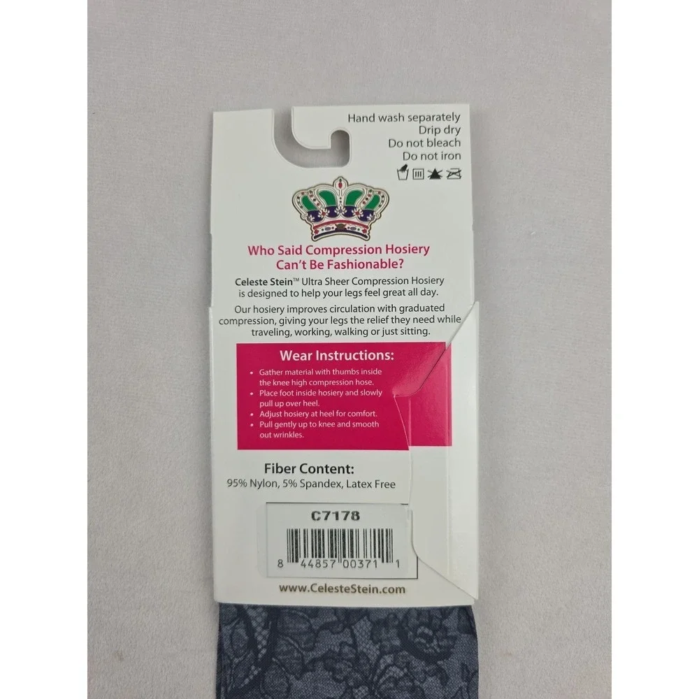 Celeste Stein Therapeutic Compressions Knee Length Women's Socks Size 5-11 Set